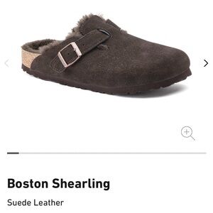 BIRKENSTOCK Boston Shearling Suede Leather: MOCHA